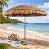 Mojawo Hawaii, ombrellone da spiaggia, parasole da giardino, protezione solare, in poliestere, marrone, diametro 1,6 m