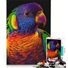 JIANGENNF Puzzle da 1000 pezzi per adulti Lorichetto Arcobaleno Fiammeggiante, gioco rompicapo, regalo di compleanno, adatto come decorazione da scrivania 38x26cm