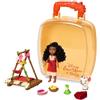 Disney Store Ufficiale Set da Gioco con Mini Bambola Vaiana, Disney's Once Upon a Story, 8 Pezzi, Include Collana Cuore di Te Fiti, Maialino Pua, zattera e Accessori, Adatto dai 3 Anni+