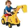HOMCOM Escavatore per Bambini con Benna, 18-48 Mesi, 87x28x58 cm, Giallo