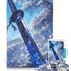 JIANGENNF Puzzle da 1000 pezzi per adulti Lama dei Fiori Invernali, gioco rompicapo, difficile, per rafforzare l'amore tra le coppie 38x26cm