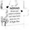 Generico Regalo per Nonno Compleanno Puzzle in Acrilico Ornamento da Tavolo Casa