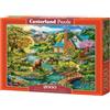 CASTORLAND Puzzle da 2000 pezzi, casa idilliaca con cavalli, paesaggio, vista rurale, puzzle per adulti, Castorland C-200931-2