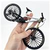 Generisch Modellino di bicicletta da dita, scala 1:10, modello di mountain bike, ornamenti in miniatura, modello di bicicletta mini curva (argento-43)