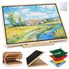 Wdmiya Tavolo per Puzzle Pieghevole da 1500 Pezzi, Tavola Puzzle Rotante a 360° con 4 Contenitori, Tavolo Puzzles Inclinabile in Legno per Adulti,Tavolos Puzzles Girevole, Facile da Riporre