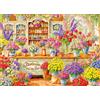DKijoys Petal Paradise Jigsaw Puzzle da 1000 pezzi per adulti Floral Shop Flowers Cat Puzzle da 1000 pezzi