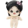 niannyyhouse 20 cm Peluche Bambola Ragazza Umanoide Farcito Corpo Nessun Attributo 8 Corpo Normale Indossabile Abbigliamento Vestire Regali (a-6-senza Scheletro)