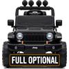 Mondial Toys Jeep Wrangler Rubicon 12V Macchina Elettrica per Bambini con Licenza Ufficiale Doppio Motore Telecomando Parentale Luci LED Musica Auto Elettrica Fuoristrada Full Optional