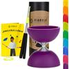 Diabolo Freizeitsport Set da giocoliere Basic con Diabolo (lilla), bastoncini in alluminio, filo di ricambio (160 cm) e istruzioni stampate, ideale come regalo per bambini, principianti e principianti