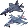 HOLYFUN Double Fighter Jet Toy, F35 & F16 Diecast Planes with Lights & Sounds, Pull Back Military Airplane Toy, Great Christ Gift for Toddler,Kids, Boys