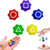 Nhcuijun Gonggi - Set di 5 pedine tradizionali coreane colorate Jackstones