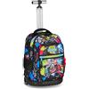 Mitama Zaino Trolley Run Maxi SmartPlay, Spallacci a scomparsa, Bambini e Bambine, Tasca Porta Borraccia, Doppio uso, nero