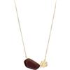 THUN - Collana con pietra ceramica e fiore oro - ceramica, ottone - 40 +5cm