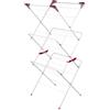 Kleeneze KL072498NEU - Elegante stendibiancheria modulare a tre livelli, 64 x 45 x 138 cm, rosa/grigio