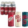 COCOJOY Dr Pepper Selezione Misto 3 Gusti Original, Cherry e Vanilla Float, Bevanda Gassata Americana | Confezione Scorta Multipack da 12 Lattine Sleek x 330ml