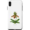 The Botany Bureau Custodia per iPhone XS Max Illustrazione della pianta dell'orchidea pantofola della signora Paphiopedilum