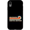 Retro Name Vault Custodia per iPhone XR ERICKSON Retro 70s 80s Sunset Stripe