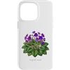 The Botany Bureau Custodia per iPhone 14 Pro Max Africano viola pianta illustrazione Saintpaulia ionantha
