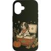 Pointer Dog Bond Custodia per iPhone 16 Raffreddatore autunnale vintage Fall Dog Pumpkin