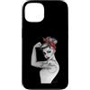 Anne Cha Art Custodia per iPhone 13 Girl Power GRL PWR - Rivettatrice moderna Rosie the Rivettatrice Pin Up Retro Art