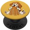 Beagle Pancakes Breakfast Cartoon Carino Beagle Pancake Stack Cartoon Dog Design PopSockets PopGrip Adesivo