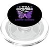 Alzheimer's Awareness Purple Ribbon Appa Nastro per la consapevolezza dell'Alzheimer con farfalla floreale PopSockets PopGrip per MagSafe