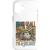 Lakelandwholesale1 Shirt Company Custodia per iPhone 16 First Of All Im A Delight Carino Opossum Retro Grafica