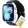 Deutsche Telekom SaveFamily SaveWatch 2 - Smartwatch per bambini, colore: nero e bianco, con cinturino in silicone