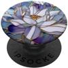 LotusWhite Vibrant Aesthetic White Phone LotusWhite Vibrant Aesthetic White Lotus Stained Glass Aqua PopSockets PopGrip Adesivo