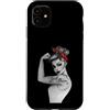 Anne Cha Art Custodia per iPhone 11 Girl Power GRL PWR - Rivettatrice moderna Rosie the Rivettatrice Pin Up Retro Art