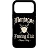 JB's Shakespeare Shop Custodia per iPhone 17 Pro Max Montague Fencing Club Verona Italia Spade e Scudo Invecchiato