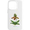 The Botany Bureau Custodia per iPhone 14 Pro Illustrazione della pianta dell'orchidea pantofola della signora Paphiopedilum