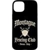 JB's Shakespeare Shop Custodia per iPhone 15 Plus Montague Fencing Club Verona Italia Spade e Scudo Invecchiato