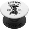 Grandio Design Golfing Funny Golf Golfer Golf Halloween Tristo Mietitore Scheletro Golfer Killer Swing PopSockets PopGrip Adesivo
