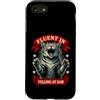 Midnight Feline Cat Yelling Custodia per iPhone SE (2020) / 7/8 Fluente urlare alle 3 del mattino Midnight Feline