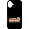 Retro Name Vault Custodia per iPhone 16 Plus ERICKSON Retro 70s 80s Sunset Stripe