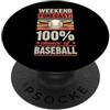 Classic Baseball Fan Merch With Retro Ae Previsioni del fine settimana 100 Probabilità di baseball PopSockets PopGrip Adesivo