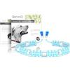 Ganzoo collare per cani in Paracord 550 intrecciato a mano, accessorio decorativo con EM ceramic pipes tubi e perline, morbido e traspirante, regolabile con fermacorda, XS 26-32 cm, Himmelsblau Pfote