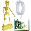 higyee Gorgogliatore acquario scheletro danzantes decorazione Halloween tubo aria | Bolle regolabili, figurina scheletro paesaggio decorazione interattiva acquario pesci, gli Accessoris decorazioni acquario