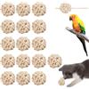 Symphonyw 16 palline in rattan, 1,18 pollici, giocattolo da masticare per animali domestici, per pappagallini, conures criceti, coniglietti, giocattoli fai da te