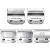 Cosyonall 5 lame di ricambio per tosatrice per cani compatibili con Andis Pet Clipper/Oster A5/Wahl serie KM, lama in ceramica e lama in acciaio inossidabile (#10+30+40+5FC+7FC)