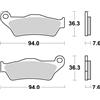 Brembo Pastiglie freno in ceram.organ. carbonio ORGANICA, ABE, 07BB0435