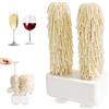 Generic Lucidatrice per Bicchieri Domestica, Lucidatrice Rotante da 600 Giri Minuto | Spazzole in microfibra doppie, pulitore di bicchieri a 360°, base con ventosa, per bar, ristoranti e cucine(white)