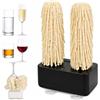Generic Lucidatrice per Bicchieri Domestica, Lucidatrice Rotante da 600 Giri Minuto | Spazzole in microfibra doppie, pulitore di bicchieri a 360°, base con ventosa, per bar, ristoranti e cucine(black)