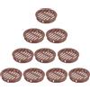 TopHomer 10 Pezzi di Griglia di Ventilazione Rotonda, 60mm, Grigia, Griglia in Plastica con Perline per Foro di Ventilazione, Griglia per Diffusore d'Aria per Bagno, Cucina, Armadio