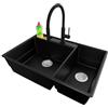 PRIMAGRAN Lavandino da Cucina al Mobile 80cm + Rubinetto, 78x53cm