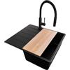 PRIMAGRAN Lavandino da Cucina Tutto Nero - Copenhagen Top, 55x50cm