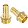 QUARKZMAN Raccordi per Tubo in Ottone 1/2 Barb x G 1/2 Maschio 4 Pezzi | Raccordi Ottone Adattatore con Nastro per Collegare Tubi Dispositivi Meccanici Attrezzature Idrauliche