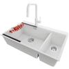 PRIMAGRAN Lavandino da Cucina Bianco - Oslo Duo Top, 78x50cm