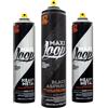 KLAMOTTEN STORE Loop Colors, set di bombolette spray Heavy Metal - 3 x 600 ml - 2 argento cromato - 1 asfalto nero professionale acrilico bombolette per graffiti, street art & fai da te, ad asciugatura rapida